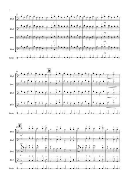 Basse Dance By Susato For Double Bass Quartet Page 2