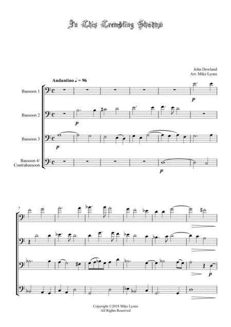 Bassoon Quartet In This Trembling Shadow Page 2