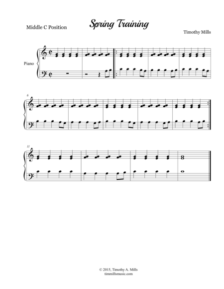 Batting Practice For Beginner Pianists Page 2