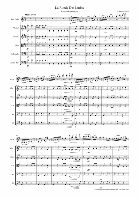 Bazzini La Ronde Des Lutins Op 25 For Violin And String Orchestra Page 2