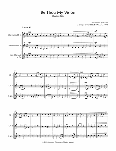 Be Thou My Vision Clarinet Trio Page 2