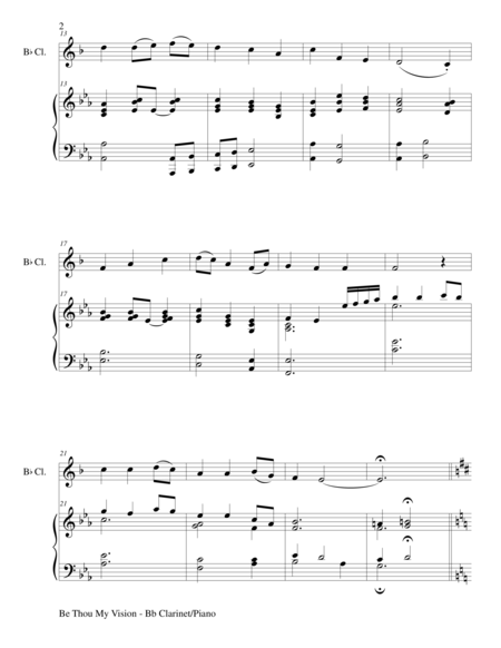 Be Thou My Vision Duet Bb Clarinet And Piano Score And Parts Page 2