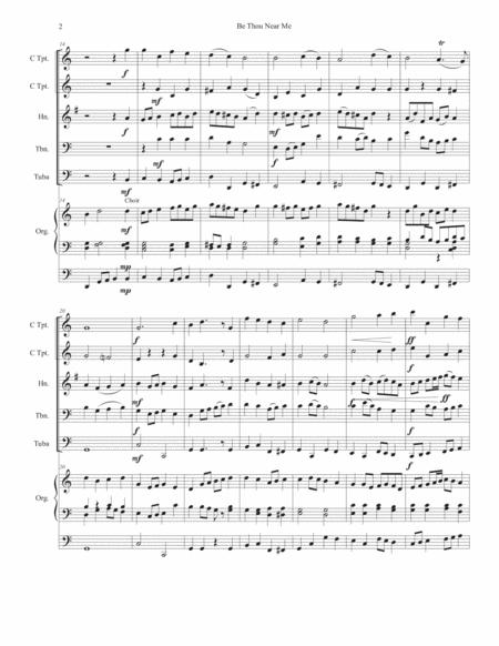 Be Thou Near Me Processional Or Offertory For Brass Quintet And Organ Page 2