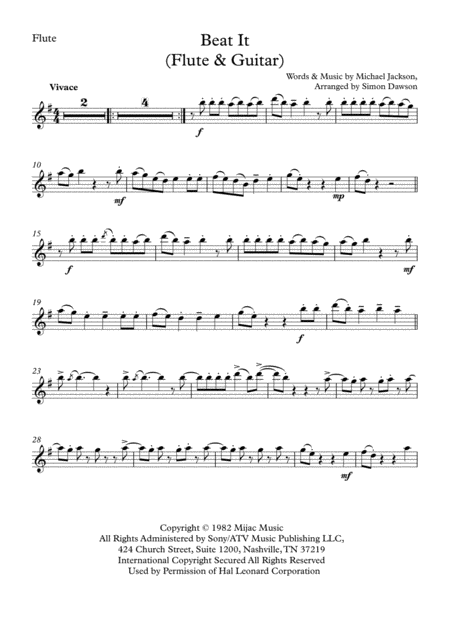 Beat It Flute Page 2