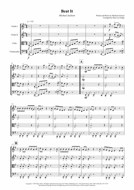 Beat It Michael Jackson String Quartet Page 2