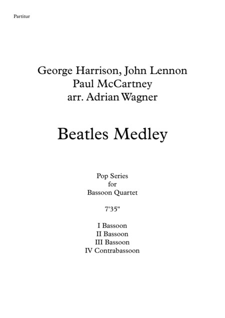 Beatles Medley Bassoon Quartet Arr Adrian Wagner Page 2