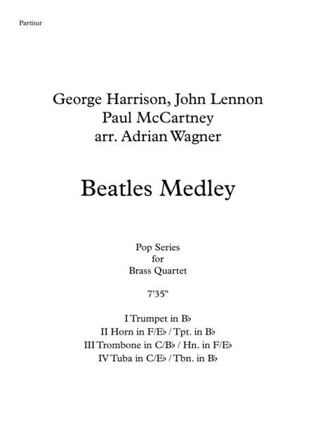 Beatles Medley Brass Quartet Arr Adrian Wagner Page 2