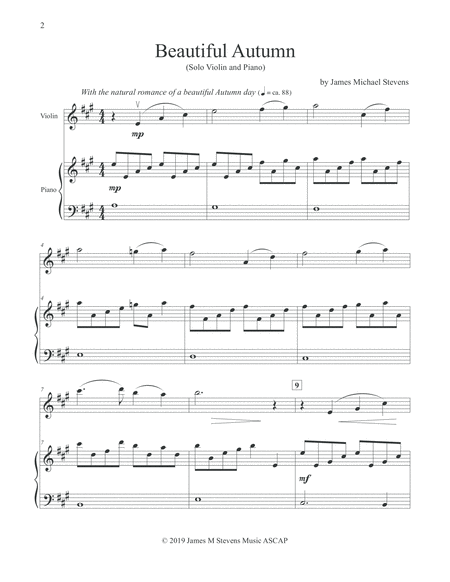 Beautiful Autumn Violin Piano Page 2