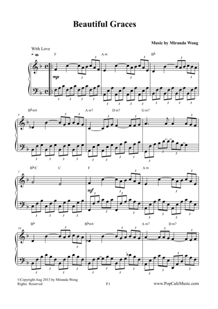 Beautiful Graces Romantic Piano Music Page 2