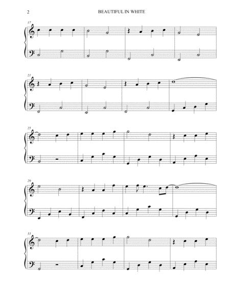 Beautiful In White Westlife Sheet Music Easy Piano Page 2