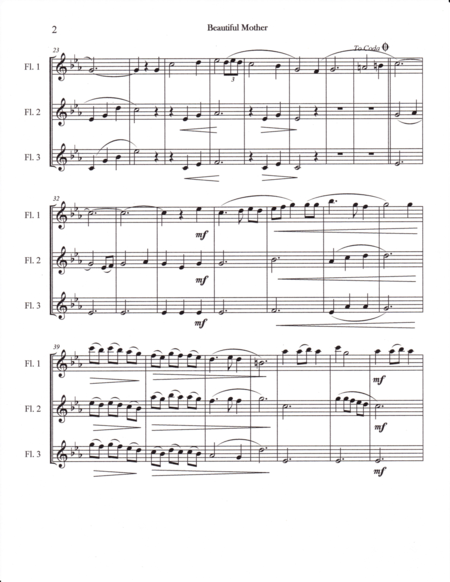 Beautiful Mother Flute Trio Page 2