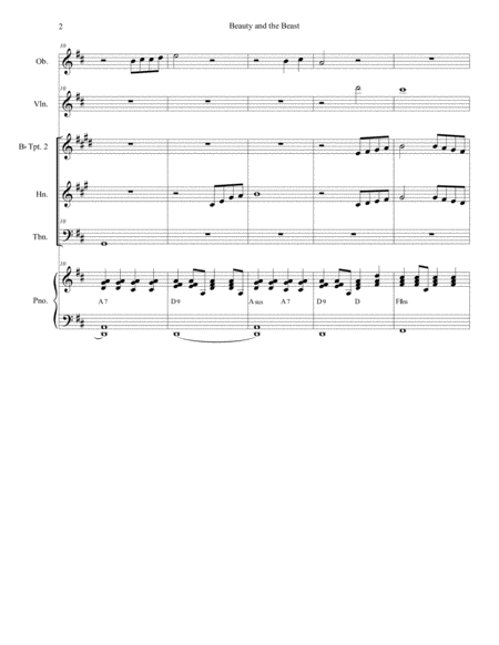 Beauty And The Beast For Brass Quartet Page 2