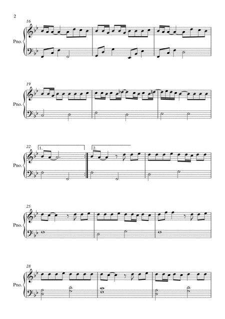 Because Of You G Minor By Kelly Clarkson Easy Piano Page 2