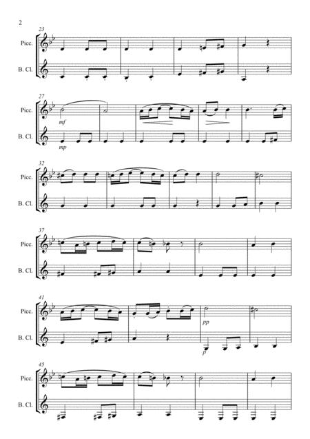 Beethoven 7th Symphony Piccolo Bass Clarinet Duet Page 2