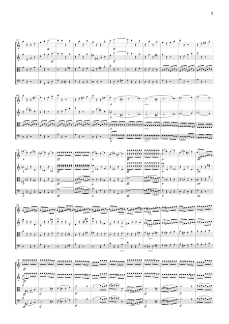 Beethoven Prometheus Overture For String Quartet Cb005 Page 2