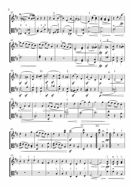 Beethoven String Trio In D Op 9 2 3rd Movement Arranged For Violin And Viola Page 2