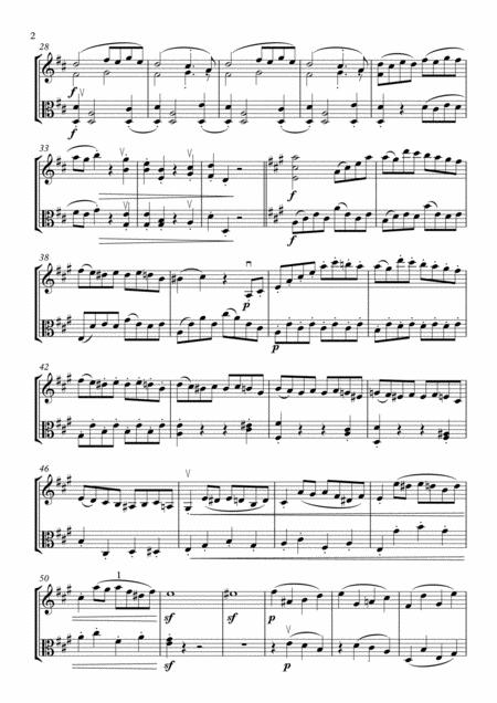 Beethoven String Trio In D Op 9 2 4th Movement Arranged For Violin And Viola Page 2