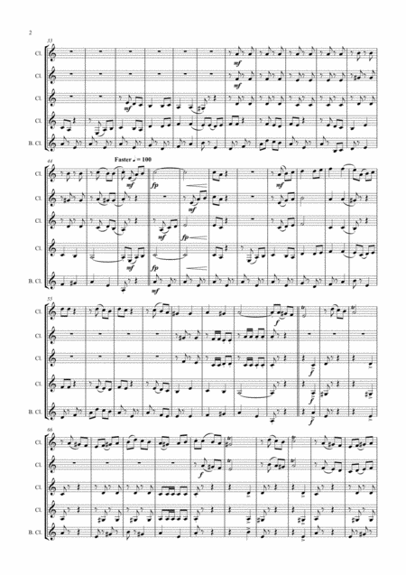 Bella Ciao Italian Classic Clarinet Quintet Page 2