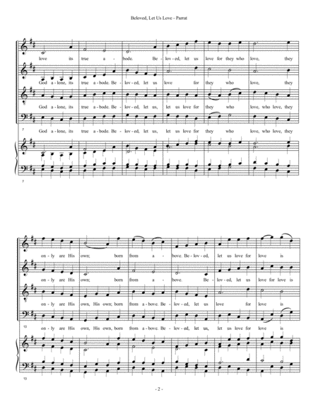 Beloved Let Us Love Parrat Anthem Chorale Variant Page 2