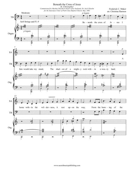 Beneath The Cross Of Jesus Satb And Organ Page 2