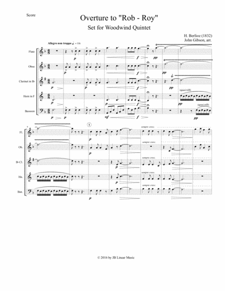 Berlioz Rob Roy Overture For Woodwind Quintet Page 2