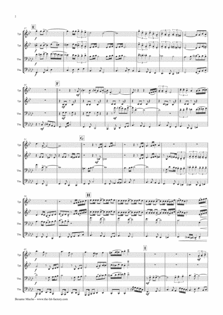 Besame Mucho Kiss Me A Lot World Famous Rumba Brass Quartet Page 2