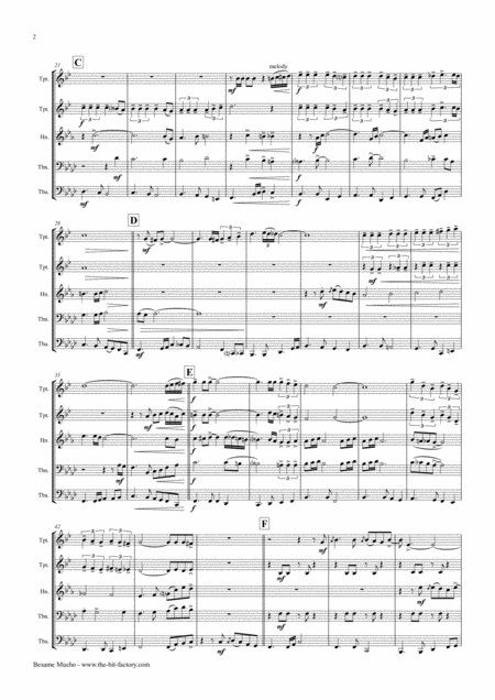 Besame Mucho Kiss Me A Lot World Famous Rumba Brass Quintet Page 2