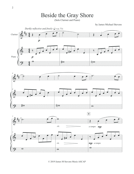 Beside The Gray Shore Clarinet Piano Page 2