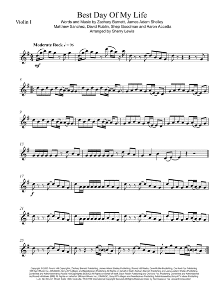 Best Day Of My Life String Trio For String Trio Page 2