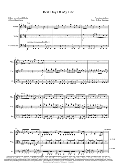 Best Day Of My Life String Trio Page 2