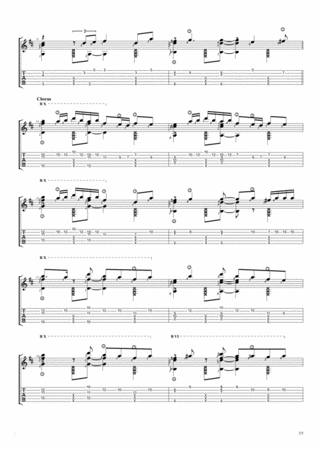 Best Part Solo Guitar Tablature Page 2