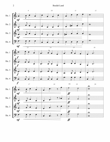 Beulah Land Horn Quartet 38 Page 2