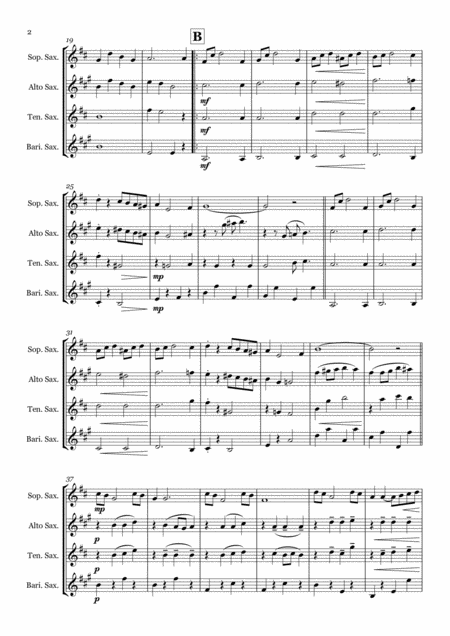 Bewitched Saxophone Quartet Satb Page 2