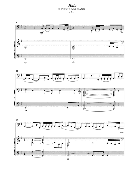 Beyonce Halo For Euphonium Piano Page 2