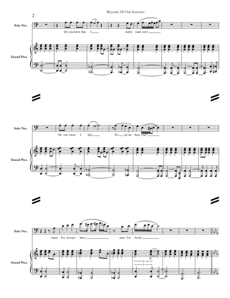 Beyond All Our Sorrows Chicago Full Score Set Of Parts Page 2