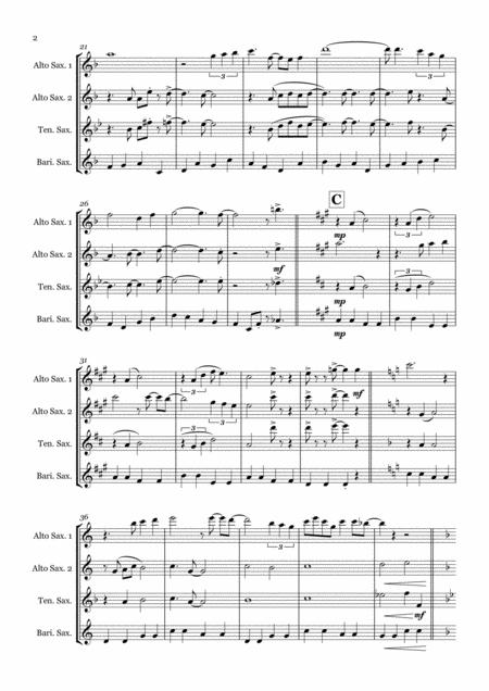 Beyond The Sea By Bobby Darin Saxophone Quartet Aatb Page 2