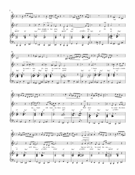 Beyond The Sea For Vocal Solo With Alto Sax And Piano Accompaniment Bobby Darin Page 2