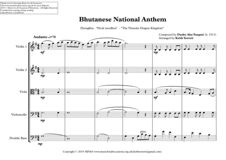 Bhutanese National Anthem For String Orchestra Page 2