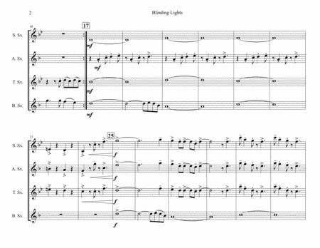 Blinding Lights By The Weeknd Arranged For Saxophone Quartet Satb Page 2