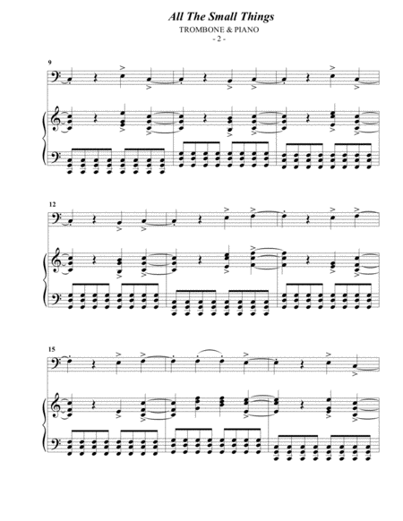 Blink 182 All The Small Things For Trombone Piano Page 2