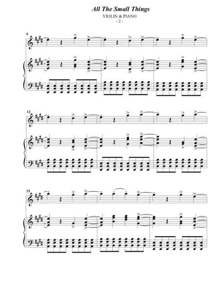 Blink 182 All The Small Things For Violin Piano Page 2