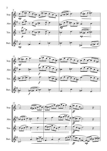 Blue From Rainbow Suite Saxophone Quartet Page 2