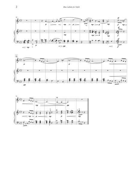 Blue Lullaby For Nefeli 2003 For Alto Saxophone Piano Page 2