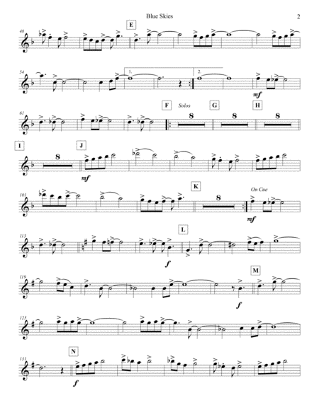 Blue Skies Flute 2 Page 2