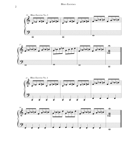 Blues Exercises No 1 8 Piano Page 2