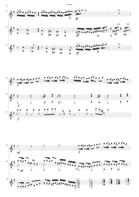 Bo Dodi Come My Belovd For Guitar Trio Page 2