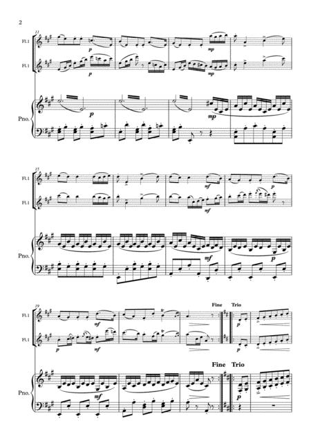 Boccherini Minuet 2 Flutes Flute Duo Piano Page 2