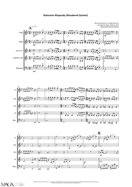 Bohemian Rhapsody For Woodwind Quintet Page 2