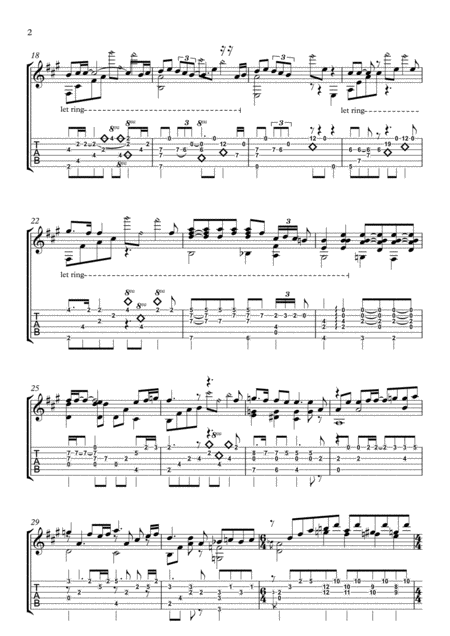 Bohemian Rhapsody Solo Fingerstyle Guitar Page 2