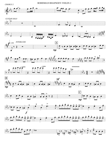 Bohemian Rhapsody Violin Piano Bass Guitar Page 2